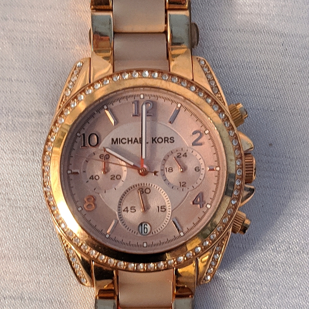 Michael Kors gold/blush stainless steel watch